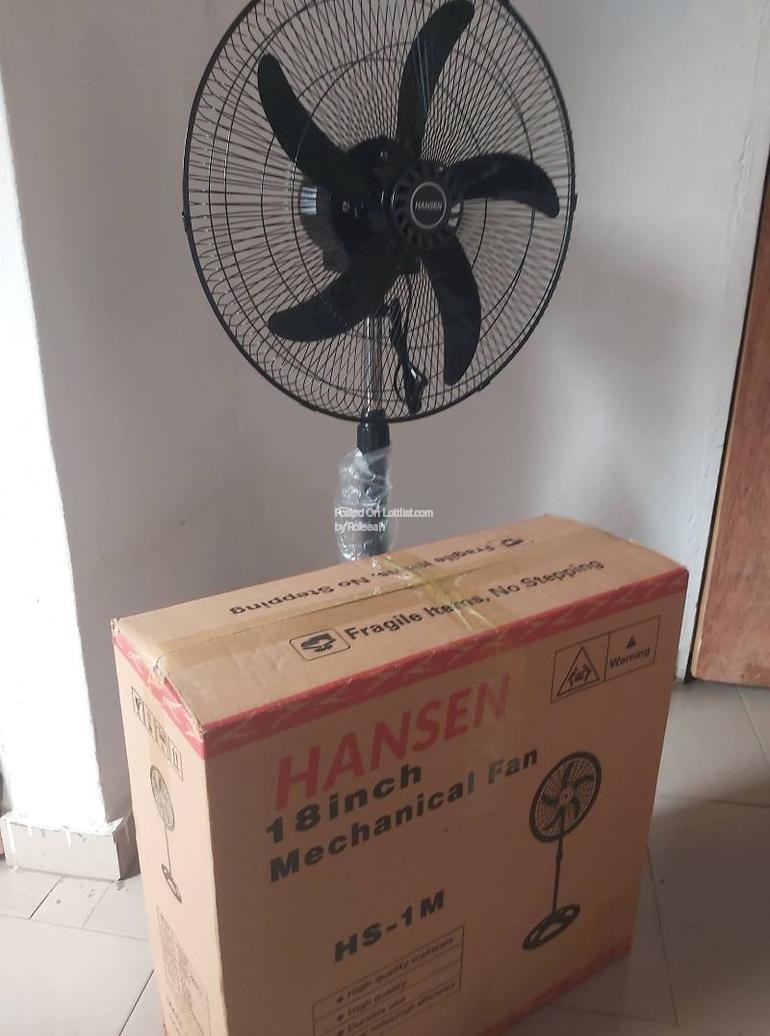 Brand New Fan for Sales  5 Blades  Working perfectly good  Location : Alapere Ketu  Price : 19,000 08167312038